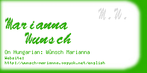 marianna wunsch business card